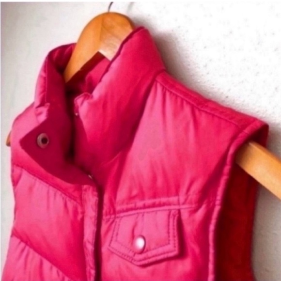 GAP Down Quilted Puffer Vest Pink Orange - Picture 1 of 5